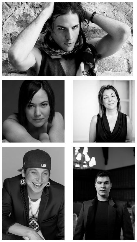 Brian Solomon, Bryden Gwis Kiwenzie, Christine Friday, Denise Bolduc and Jeremy Dutcher