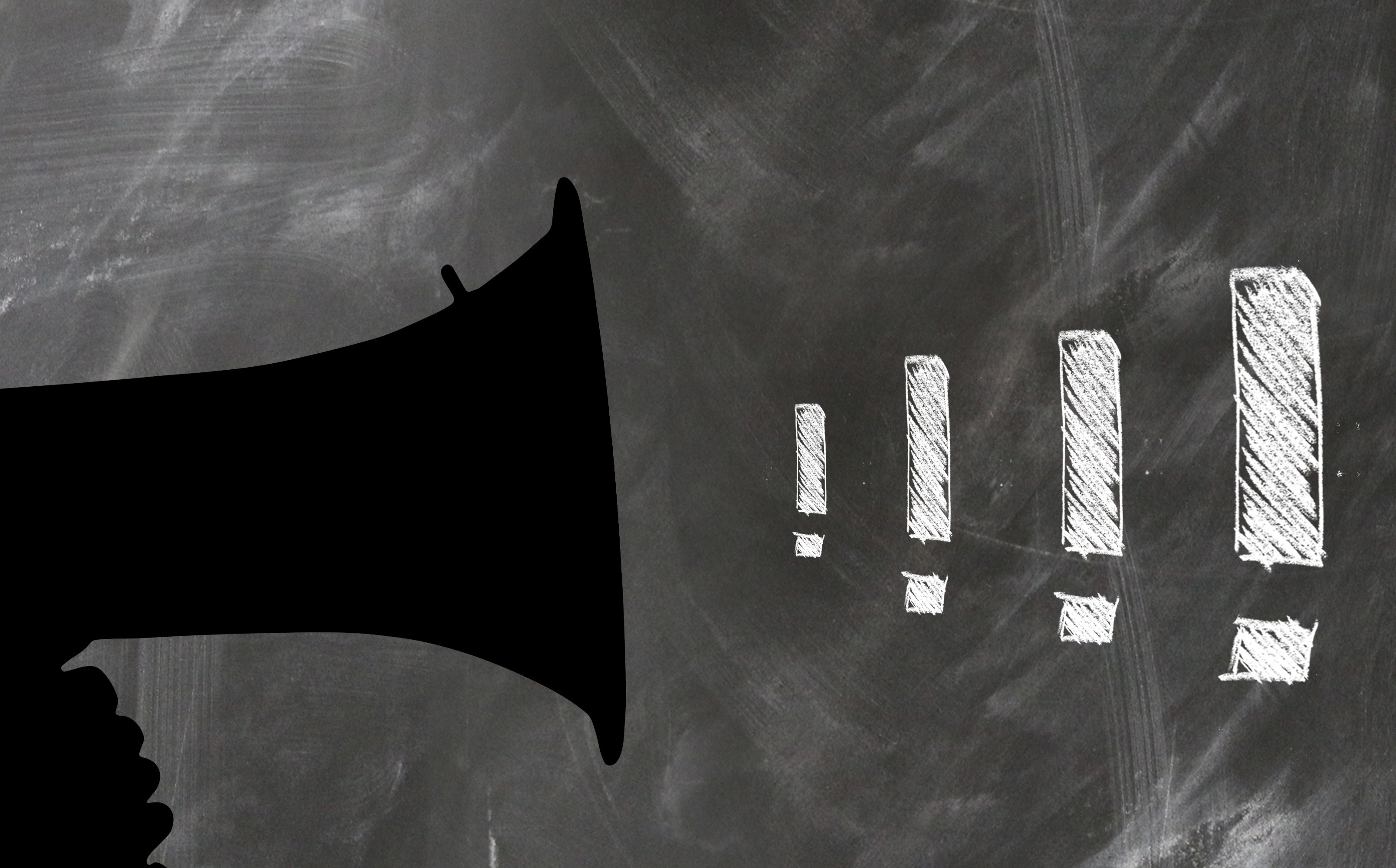 Annonce d'exclamation de mégaphone