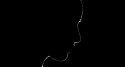Silhouette of a woman's face