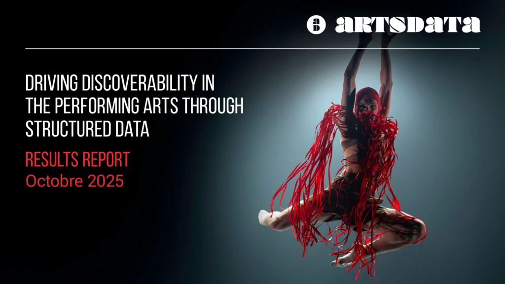 Banner showing the report title and a dancer wearing a costume with long fringes and performing a jump.