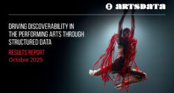 Banner showing the report title and a dancer wearing a costume with long fringes and performing a jump.