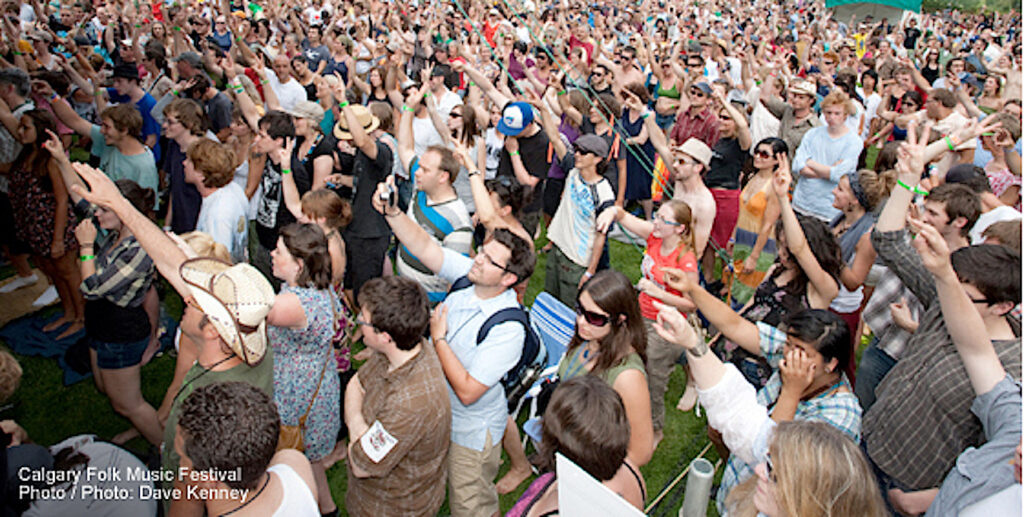 Audience at Calgary Folk Festival (credit: Dave Kenney)