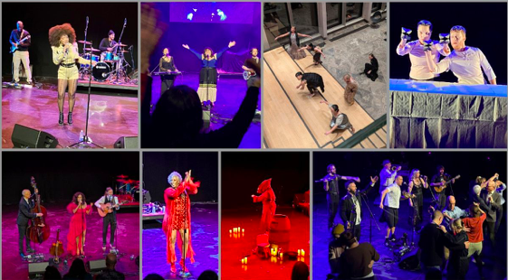 Multiple artists performing