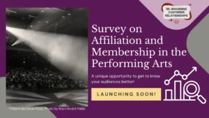 Banner with the title "Survey on Affiliation and Membership in the Performing Arts"