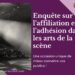Bannière violet avec le titre « Enquête sur l'affiliation et l'adhésion dans les arts des la scène ».
